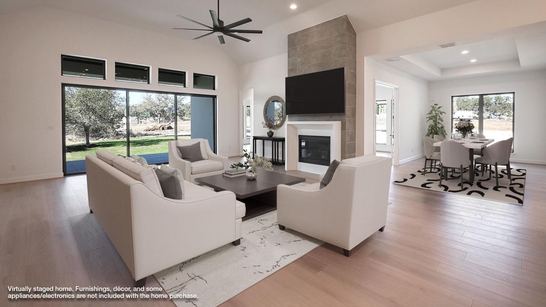 Furnished interior view inside a new home in The Preserve at Elm Creek, New Braunfels (Image 5).