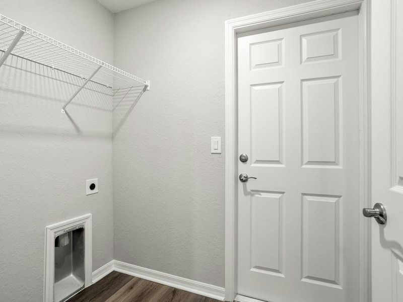 Enjoy the convenience of a dedicated laundry room.