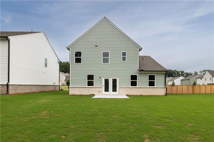 Exterior details and patio area of a home in Riverside Ridge, Lawrenceville (Image 23).