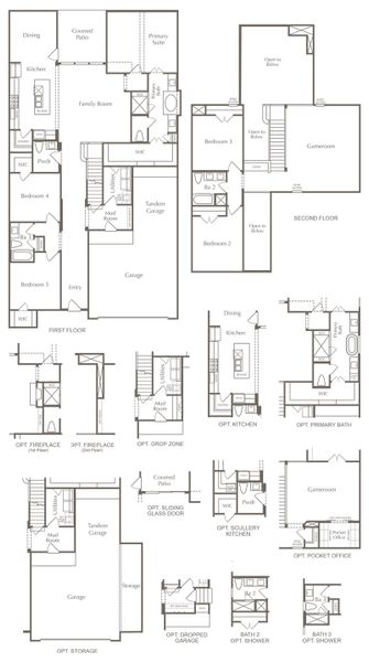 2D floor plan layout for the Mesquite by Milestone Community Builders in Persimmon, Buda, TX (Image 5). 2D floor plan layout for the Mesquite by Milestone Community Builders in Persimmon, Buda, TX (Image 5).