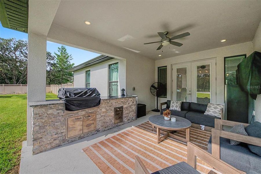 Exterior details and patio area of a home in , Hudson (Image 4). Exterior details and patio area of a home in , Hudson (Image 4).