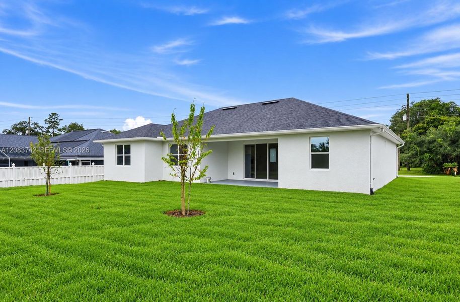 Exterior details and patio area of a home in , Palm Coast (Image 3). Exterior details and patio area of a home in , Palm Coast (Image 3).