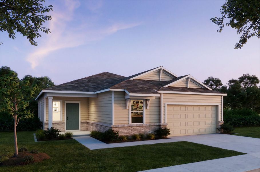Representative exterior photo of a completed home built from the Ashton by Maronda Homes in Seminole Bend, Pensacola, FL (Image 13).