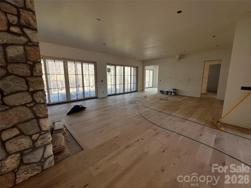 Living Room view back into kitchen