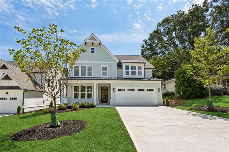 Front exterior of a new home in , Smyrna, GA, highlighting curb appeal (Image 20).