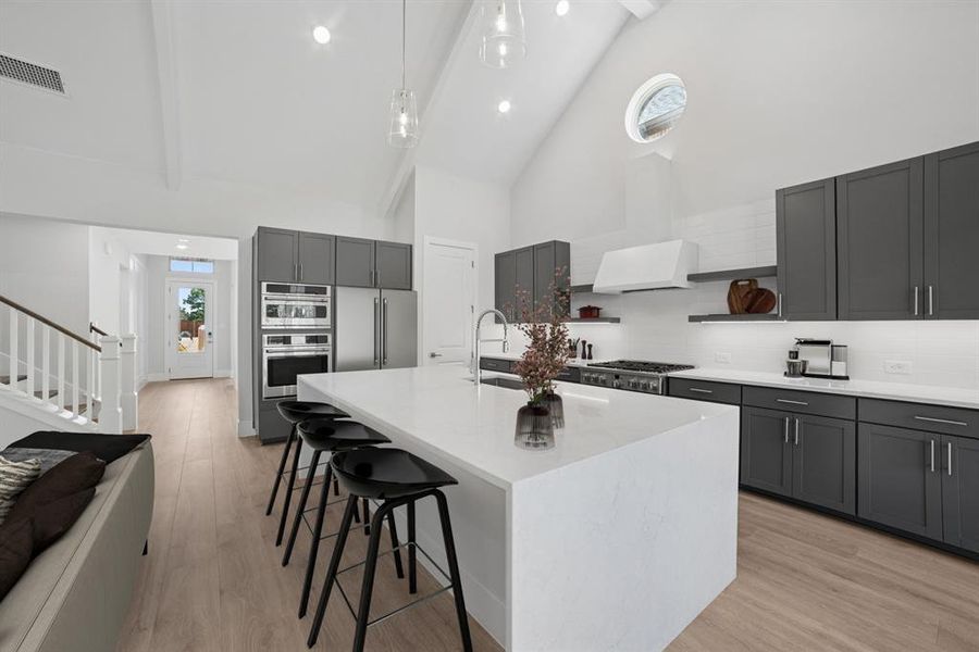 Furnished interior view inside a new home in Sterling Greene, Arlington (Image 12). Furnished interior view inside a new home in Sterling Greene, Arlington (Image 12).