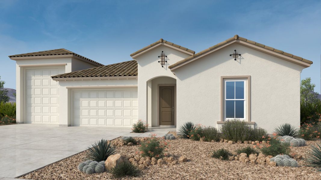Representative exterior photo of a completed home built from the Lark by Taylor Morrison in Verdin Odyssey Collection, Phoenix, AZ (Image 1).