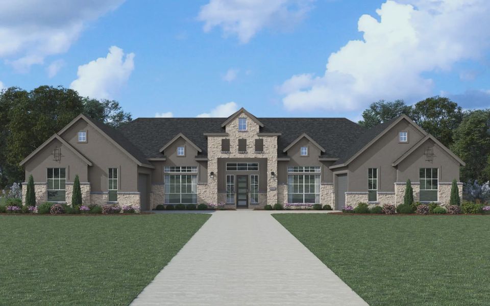 Representative exterior photo of a completed home built from the Grant by Chesmar Homes in Potranco Oaks 100's, Castroville, TX (Image 11).