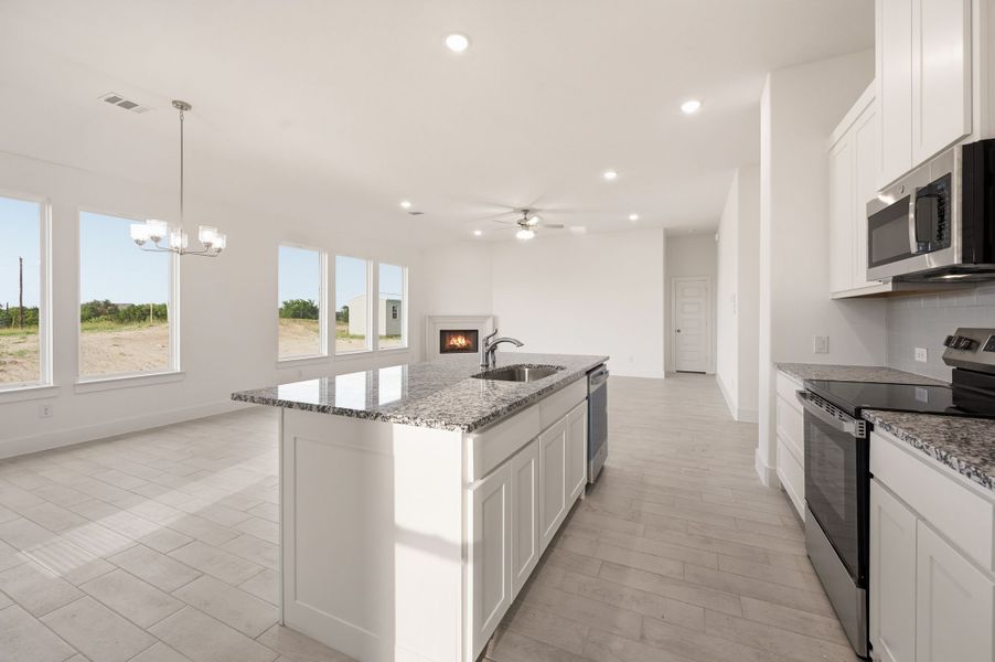 Furnished interior view inside a new home in Saddleback Estates, Boyd (Image 12).
