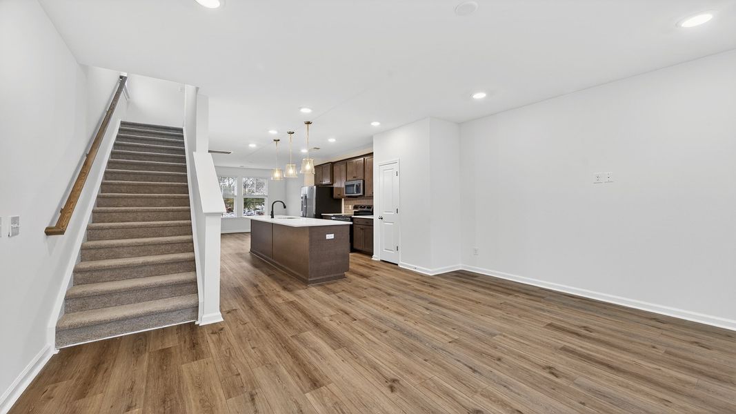Furnished interior view inside a new home in Clear Springs Townhomes, North Charleston (Image 18).