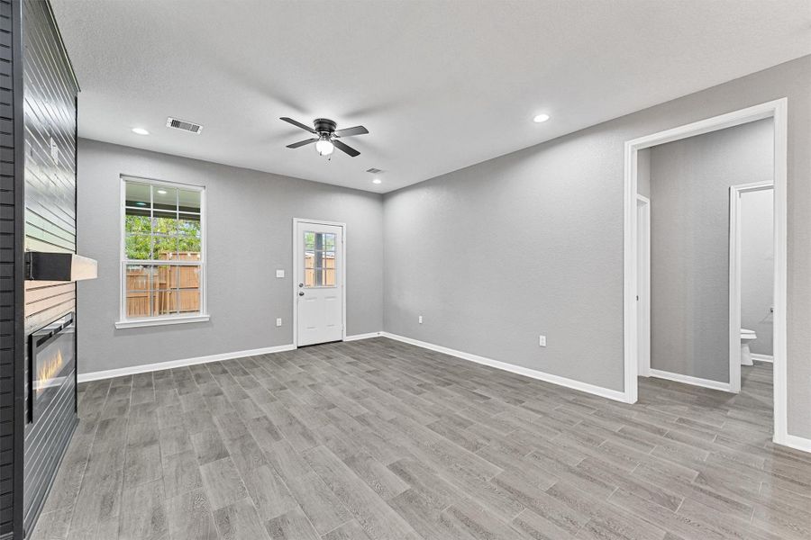 Spacious, unfurnished interior of a new home in , Houston (Image 15). Spacious, unfurnished interior of a new home in , Houston (Image 15).