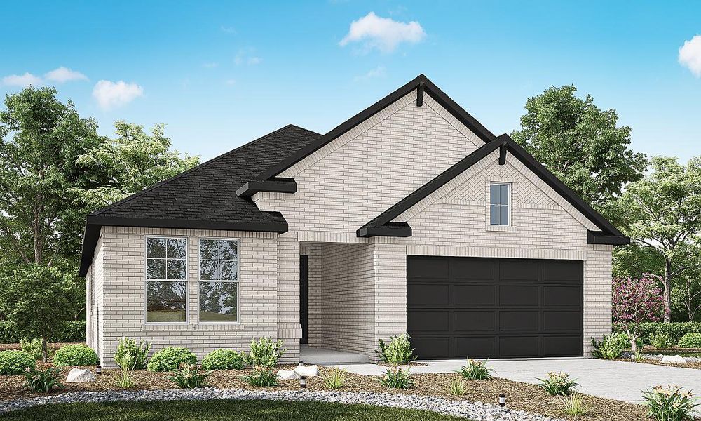 Representative exterior photo of a completed home built from the Yellowstar by Caldwell Homes in Chambers Creek, Willis, TX (Image 2). Representative exterior photo of a completed home built from the Yellowstar by Caldwell Homes in Chambers Creek, Willis, TX (Image 2).