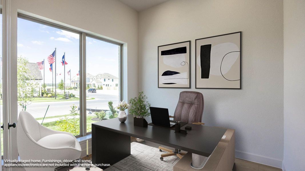 Furnished interior view inside a new home in Lariat 45', Liberty Hill (Image 7).