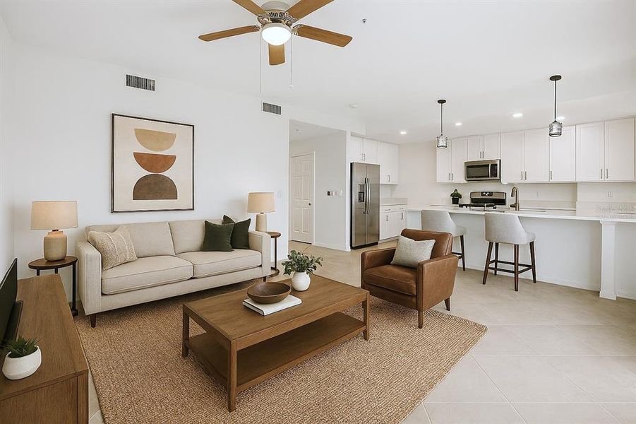 Furnished interior view inside a new home in , Punta Gorda (Image 15).