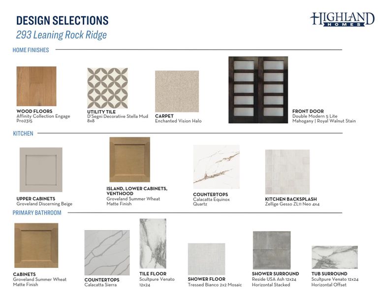 Design Selections