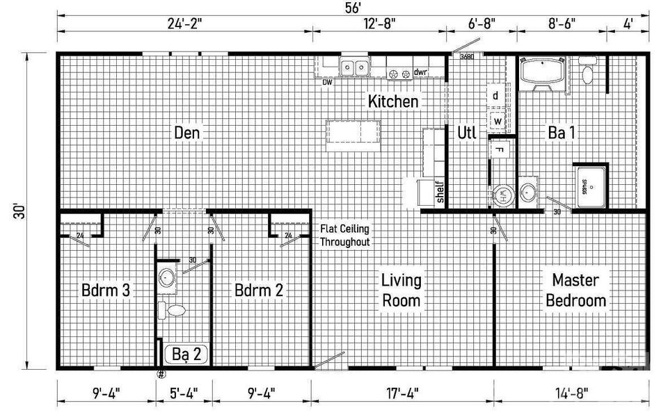 2D floor plan layout of this home in , Newton, NC (Image 3).