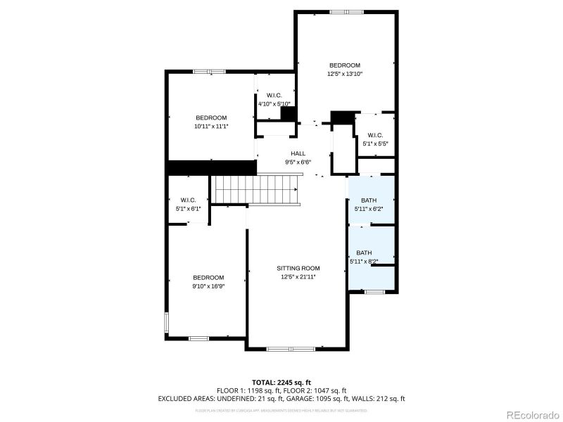 2D floor plan layout of this home in Paint Brush Hills, Peyton, CO (Image 5).