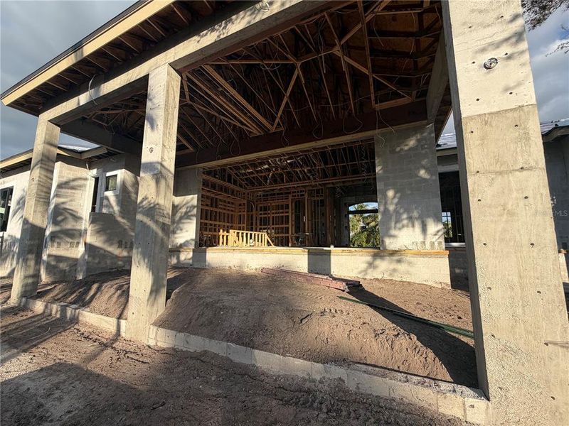 In-progress construction of a new home in , Sarasota, FL (Image 22).