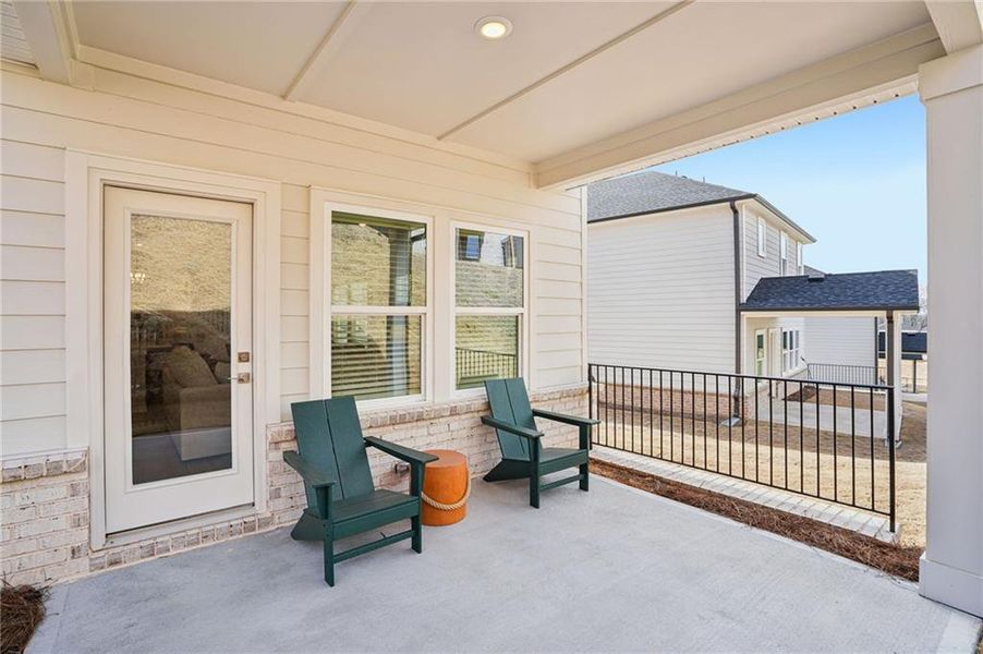 Exterior details and patio area of a home in Hemingway - Reserve Series, Cumming (Image 26).