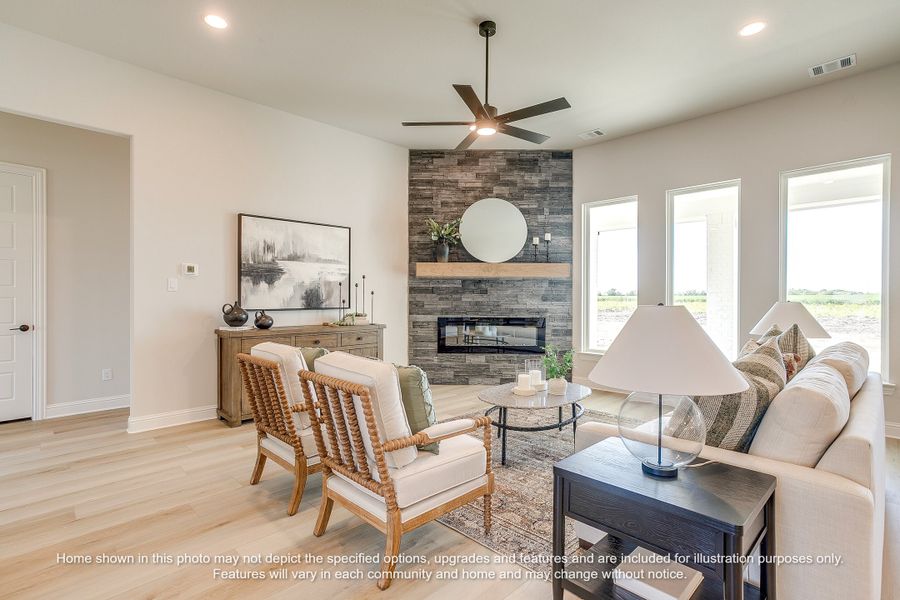 Furnished interior view inside a new home in Waterfall Ranch, Waxahachie (Image 7).
