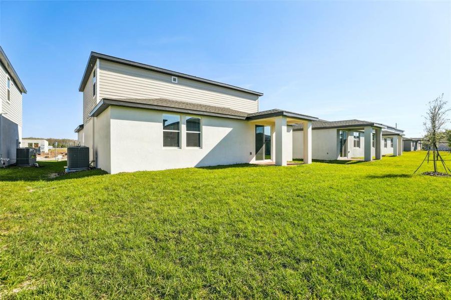 Exterior details and patio area of a home in The Meadow at Crossprairie, St. Cloud (Image 28).