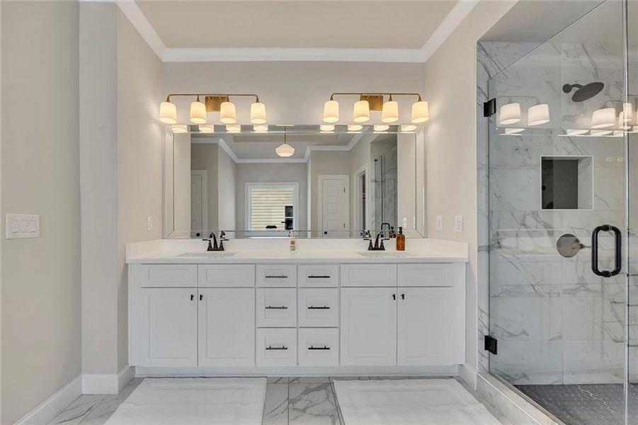 Furnished interior view inside a new home in , Marietta (Image 42).