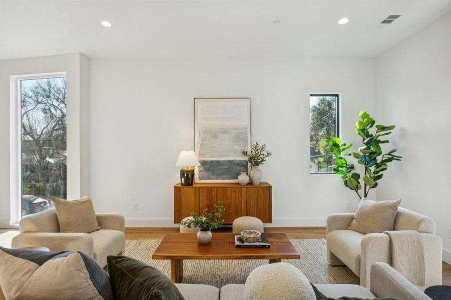 Furnished interior view inside a new home in , Dallas (Image 12).