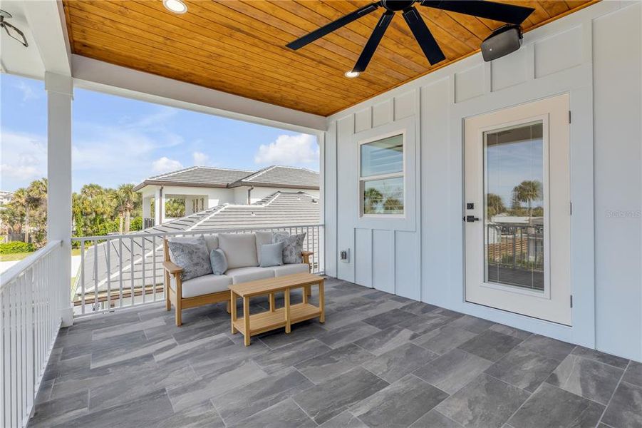 Exterior details and patio area of a home in , New Smyrna Beach (Image 45).