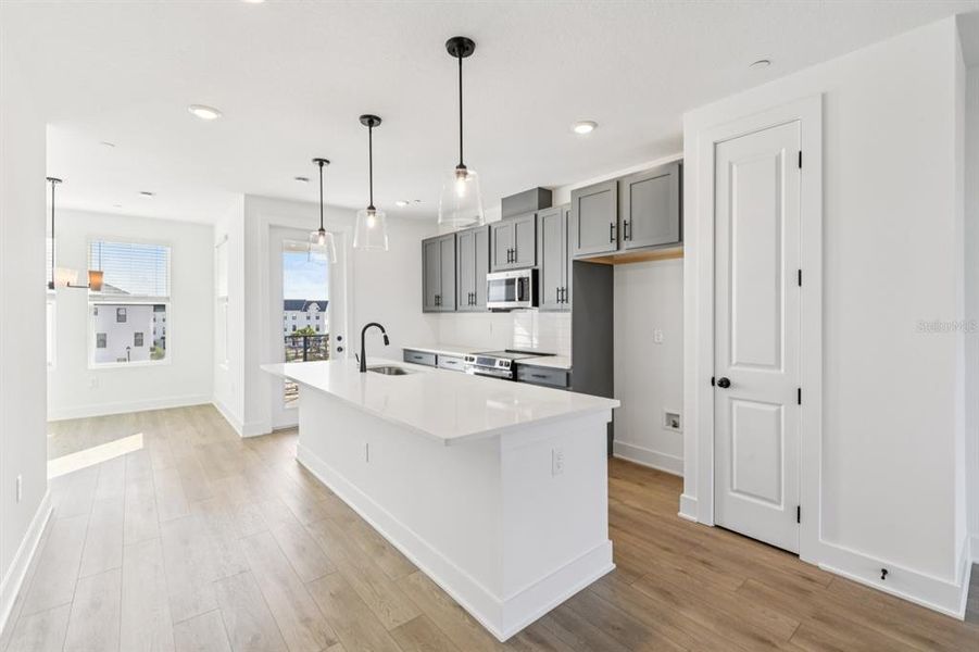Furnished interior view inside a new home in Parkview at Hamlin, Winter Garden (Image 9). Furnished interior view inside a new home in Parkview at Hamlin, Winter Garden (Image 9).