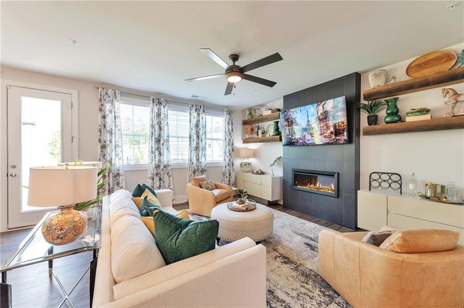 Furnished interior view inside a new home in , Marietta (Image 35).