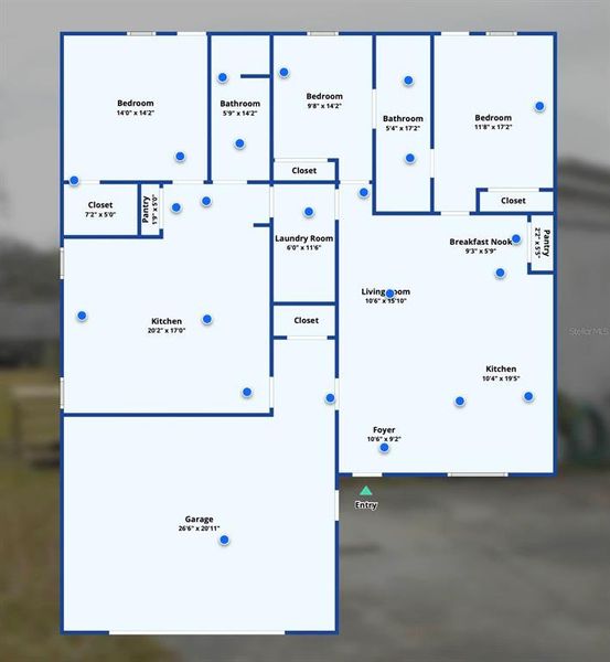 2D floor plan layout of this home in , Orlando, FL (Image 3).