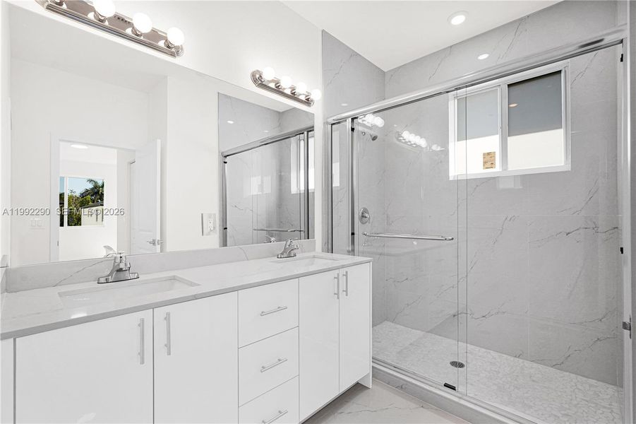 Furnished interior view inside a new home in , Miami (Image 16).