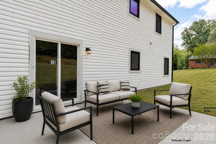 Exterior details and patio area of a home in , Hickory (Image 4). Exterior details and patio area of a home in , Hickory (Image 4).