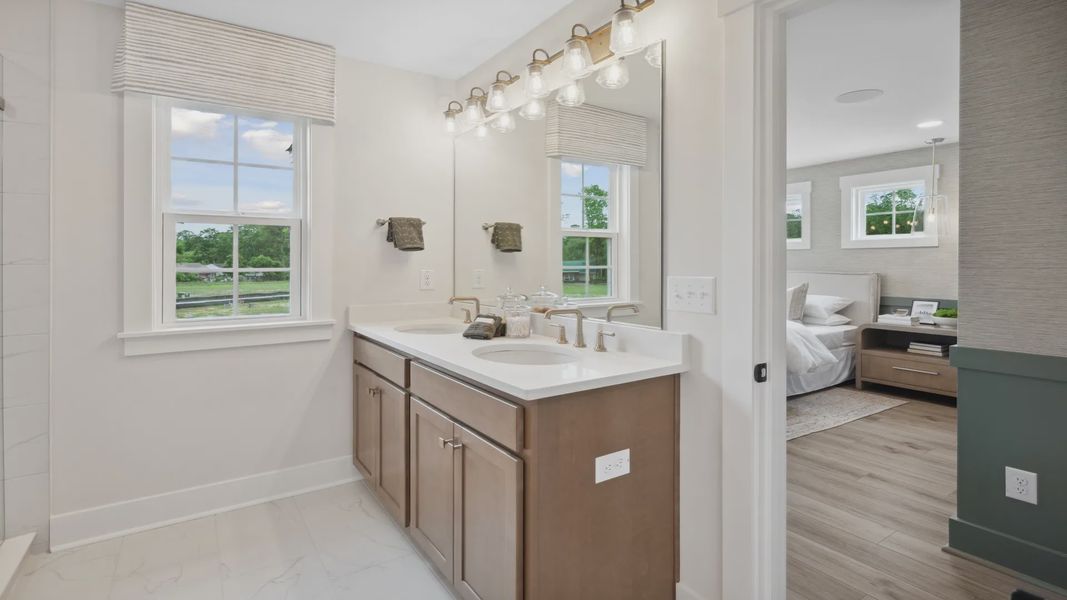 Furnished interior view inside a new home in Creekside at Andrews, Summerville (Image 17).