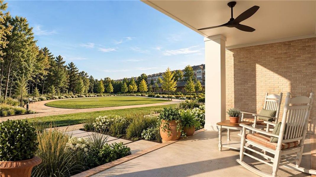 Exterior details and patio area of a home in , Alpharetta (Image 23).