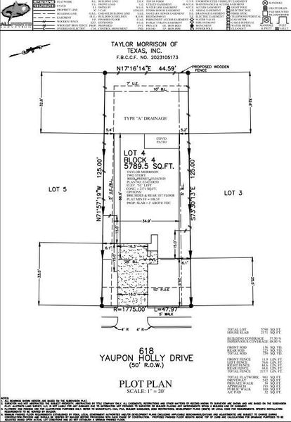 618 Yuapon Holly preliminary plot plan 618 Yuapon Holly preliminary plot plan