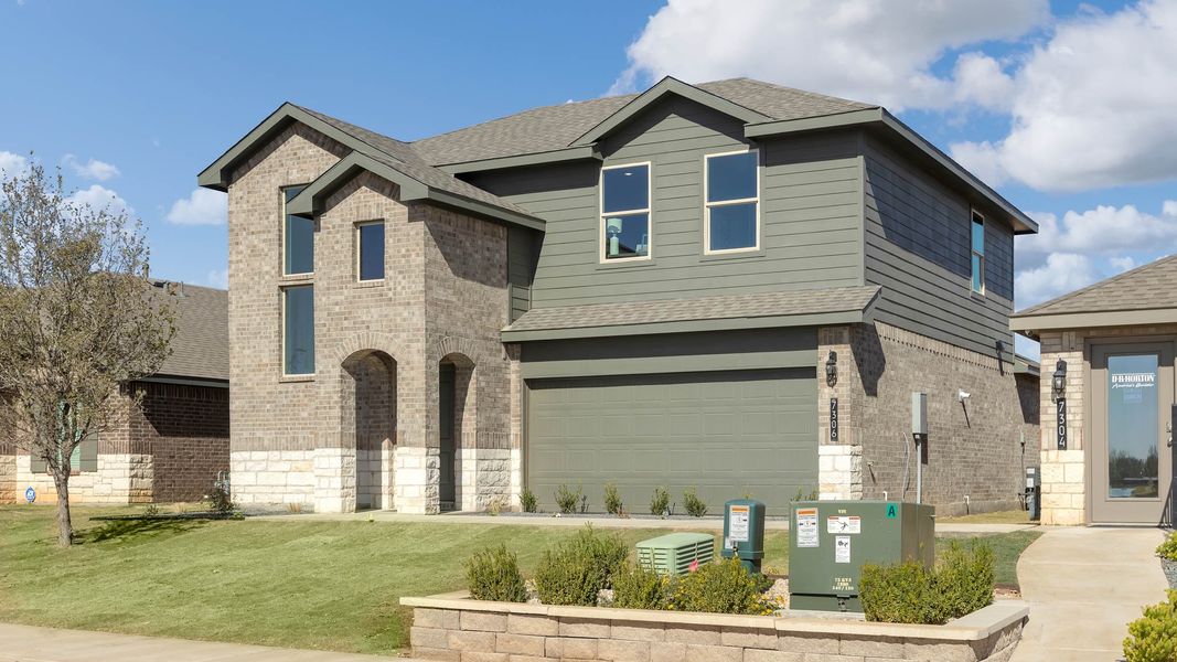 Representative exterior photo of a completed home built from the The Kendall by D.R. Horton in Overlook West, Wolfforth, TX (Image 2). Representative exterior photo of a completed home built from the The Kendall by D.R. Horton in Overlook West, Wolfforth, TX (Image 2).