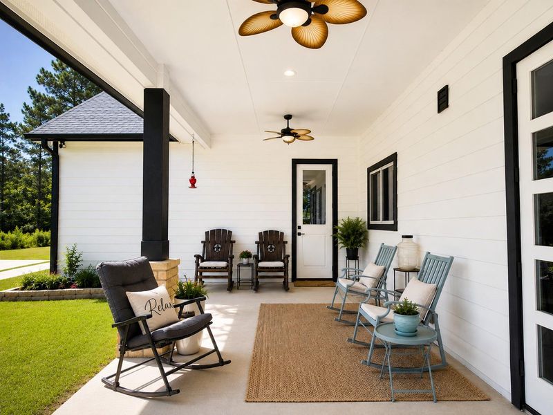 Back porch. Back porch.
