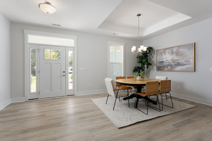 Furnished interior view inside a new home in The Bluffs at Lake Waccamaw, Lake Waccamaw (Image 33).