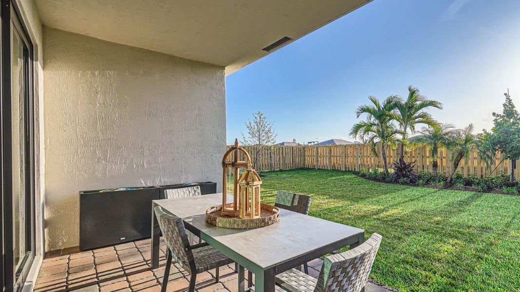 Exterior details and patio area of a home in Estrella Square, Homestead (Image 4). Exterior details and patio area of a home in Estrella Square, Homestead (Image 4).