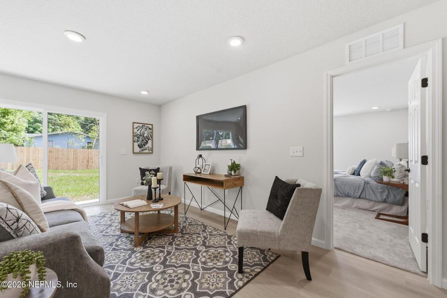 Furnished interior view inside a new home in , Jacksonville (Image 9). Furnished interior view inside a new home in , Jacksonville (Image 9).