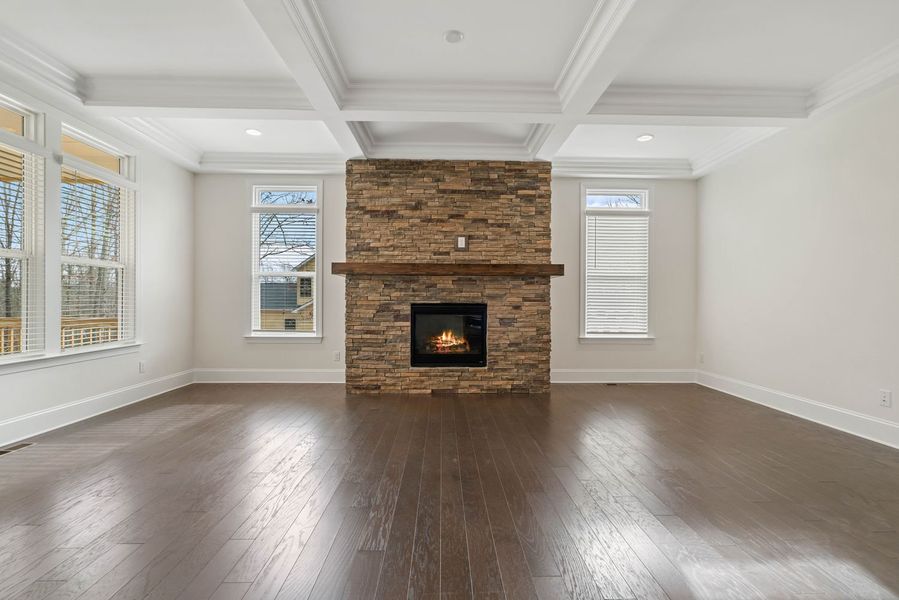Representative unfurnished interior of a home built from the Princeton by Greybrook Homes in Harbor Watch, Statesville (Image 27).