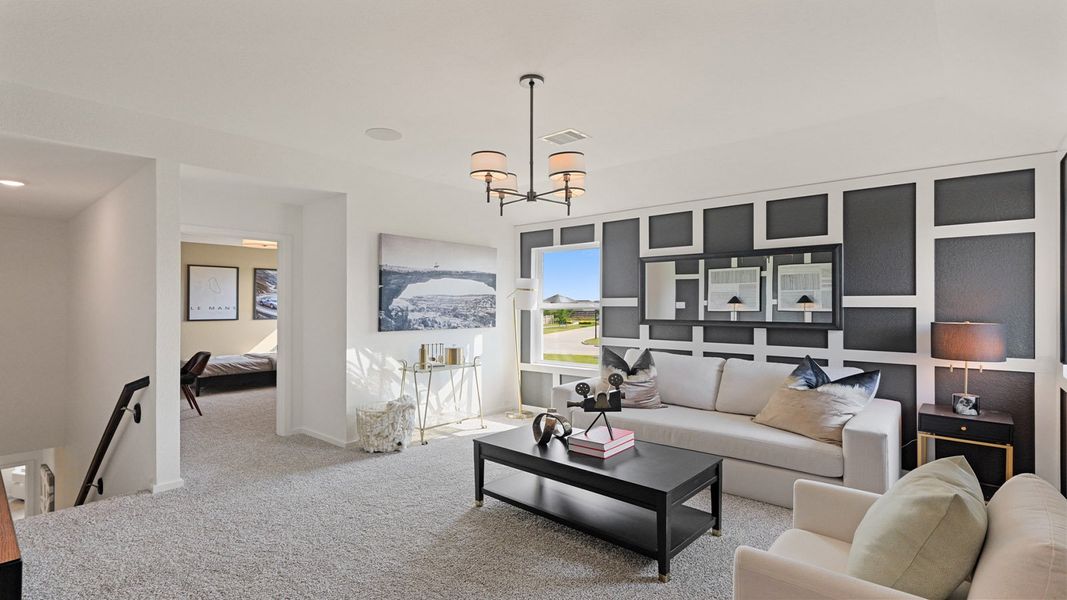 Furnished interior view inside a new home in Cypress Green, Tomball (Image 26).