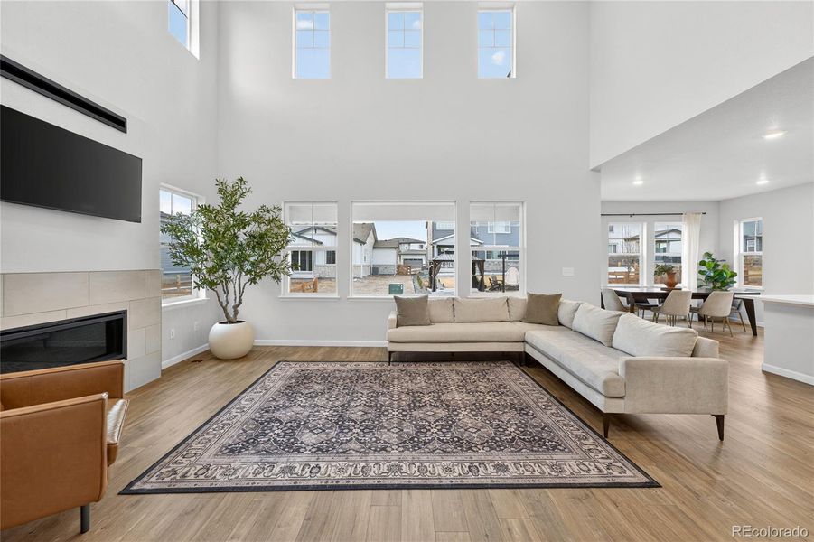 Furnished interior view inside a new home in Prelude at The Aurora Highlands, Aurora (Image 8).