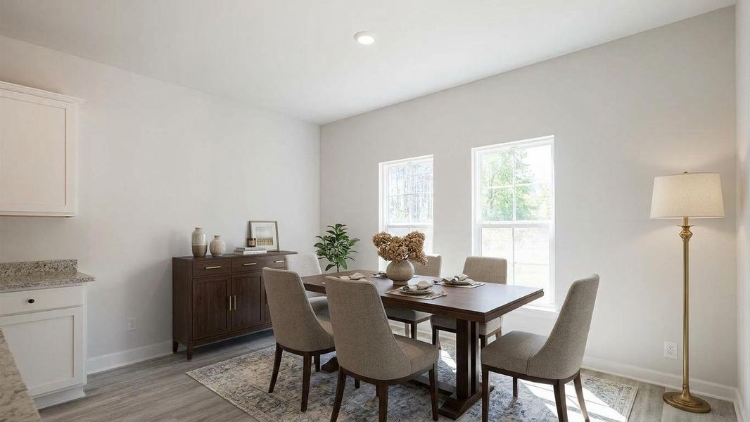 Furnished interior view inside a new home in Pine Dove Estates, Tallahassee (Image 5). Furnished interior view inside a new home in Pine Dove Estates, Tallahassee (Image 5).