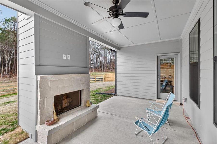 Exterior details and patio area of a home in , Winder (Image 4). Exterior details and patio area of a home in , Winder (Image 4).
