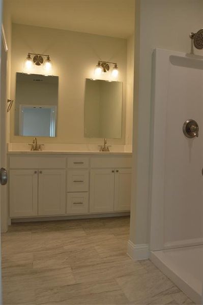 Bathroom featuring vanity