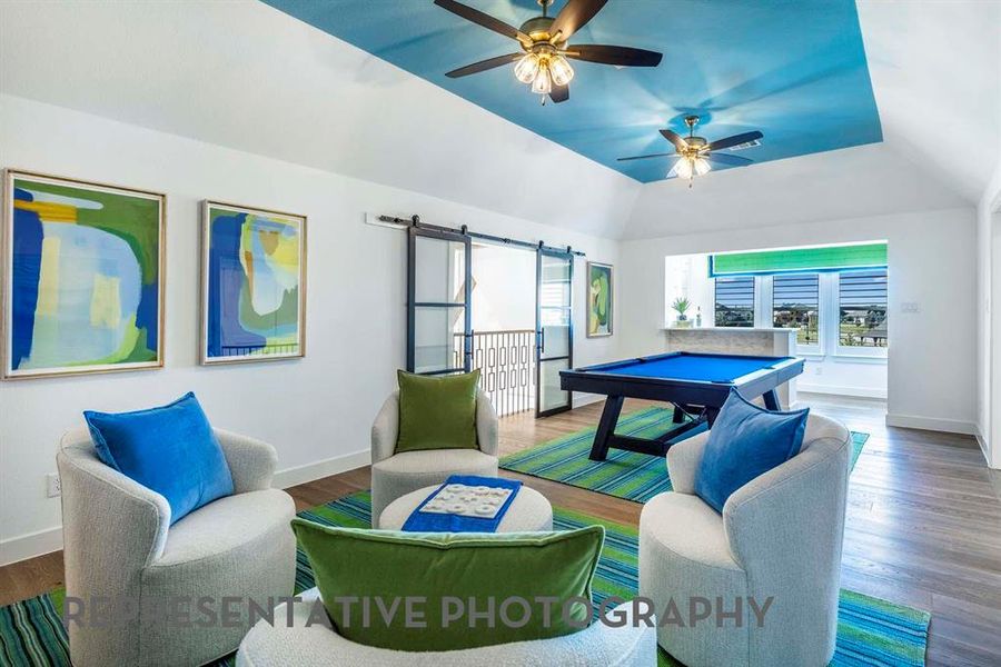 Furnished interior view inside a new home in Star Trail, Prosper (Image 9).