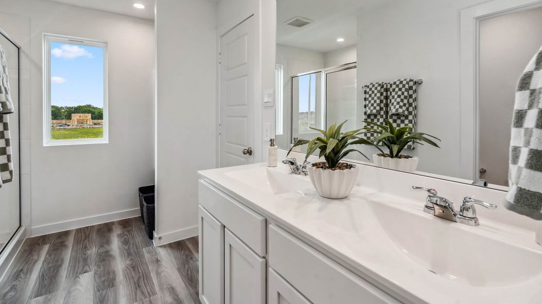 Furnished interior view inside a new home in Grand West, Houston (Image 7).