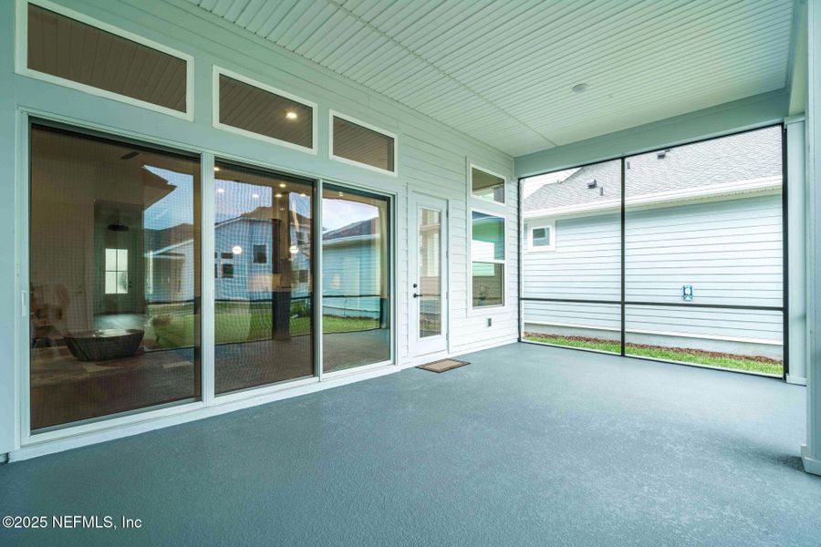 Exterior details and patio area of a home in Seven Pines 50' Rear Entry, Jacksonville (Image 37).